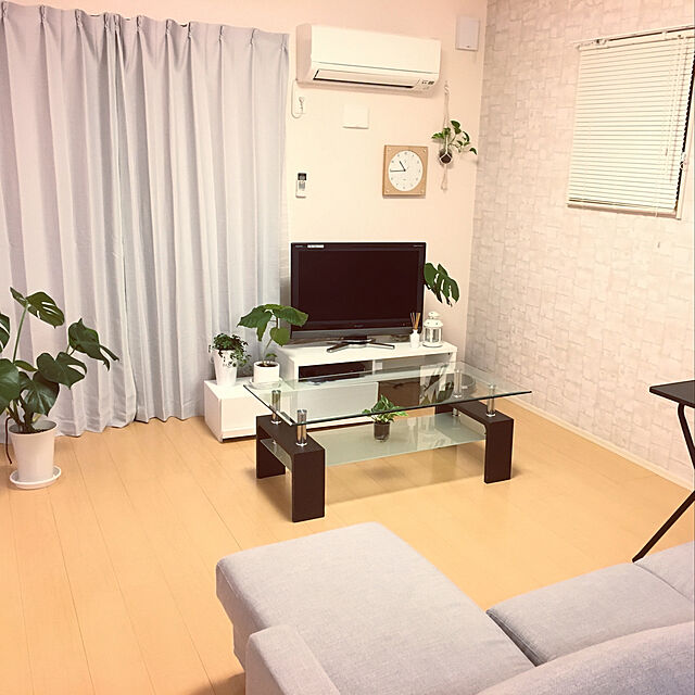 chibi.maruのニトリ-遮光2級・防炎カーテン(パレット グレー 100X205X2) の家具・インテリア写真