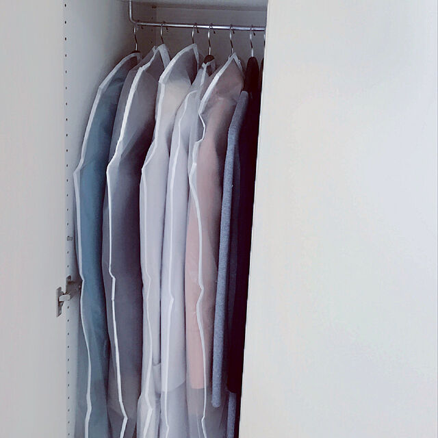USAのamethysun-Amethysun 洋服 カバー 6枚組 衣類カバー 透かし 防塵 ぼうすい 防虫カバー ループの使い方（100 × 60cm）の家具・インテリア写真