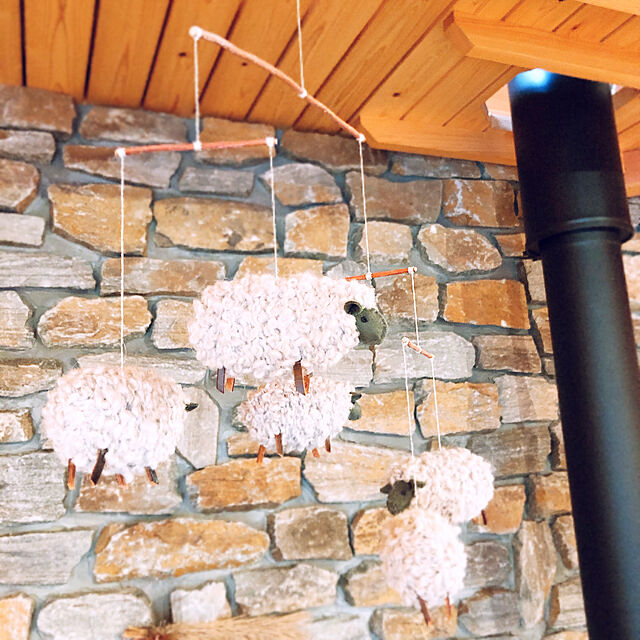 ancoro1106の-もふもふ毛糸の羊モビールの家具・インテリア写真