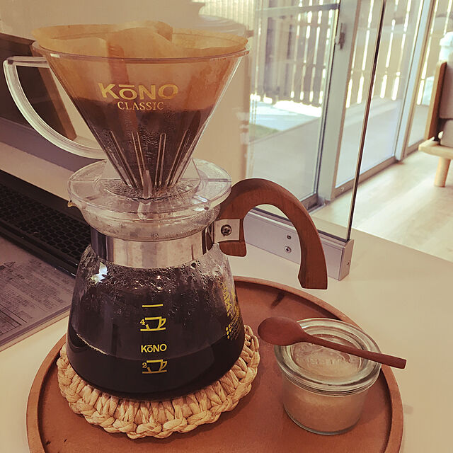 maruの100percent-KONO ドリッパーセット コーノ kono式 コーノ式 珈琲サイフォン 日本製 プロも愛用する コーヒー ドリッパー (4人用ウッドハンドル)の家具・インテリア写真