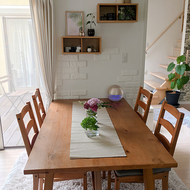 chisaのニトリ-ダイニングテーブル(カーシー LBR)  【配送員設置】 【5年保証】の家具・インテリア写真