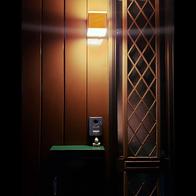 megggの-オーデリック LEDブラケットライト 防雨型 壁面・天井取付兼用タイプ 人感センサー付 白熱灯40W相当 電球色 ダークブラウン OG041726LC1の家具・インテリア写真