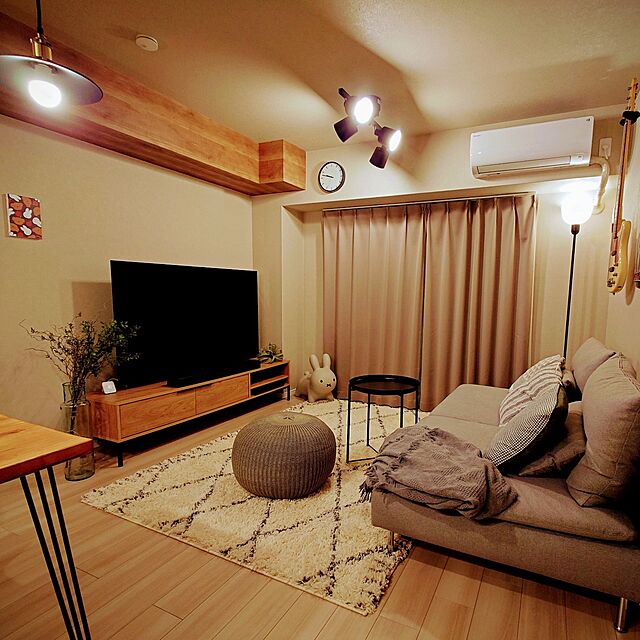 yoshio-1800のVEGA CORPORATION-LOWYA ロウヤ テレビ台 テレビボード ロータイプ 幅180cm おしゃれ ナチュラル/ブラックの家具・インテリア写真