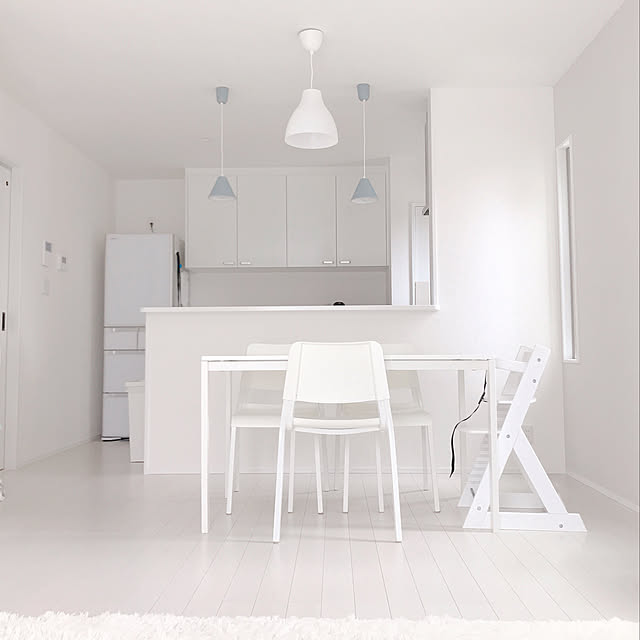 chamihomeのイケア-【IKEA・イケア・通販】MELLTORP メルトルプ / TEODORES テオドレス テーブル＆チェア4脚, ホワイト[6](a)(09221257)の家具・インテリア写真