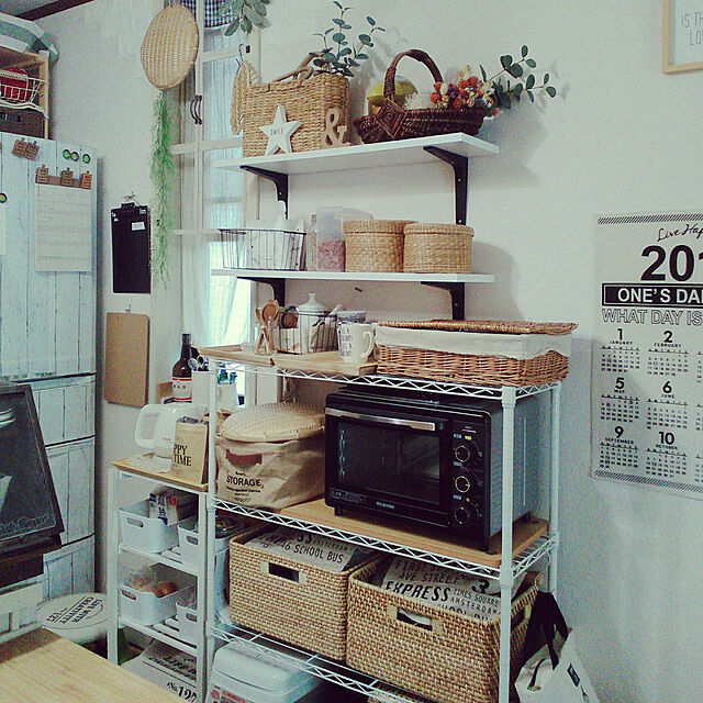 konorikoのニトリ-スチールラックSTANDARD 85cm幅 3段(DWH) の家具・インテリア写真
