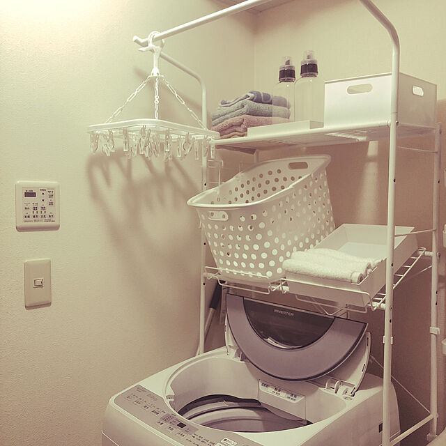 juuuuのニトリ-洗濯機ラック クルス(ピュアホワイト) の家具・インテリア写真