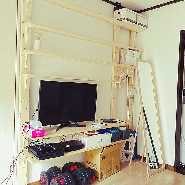 stmの合資会社アイワーク-高さ150cm 幅37.5cm シンプルスタンドミラー 日本製 兵庫県小野市製造 スタンドミラー 自立型の家具・インテリア写真