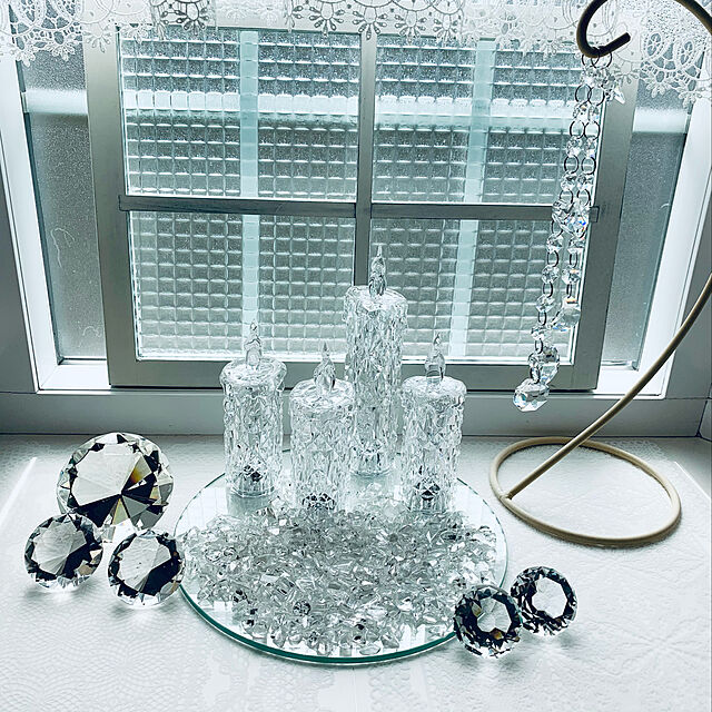 choco-curiのハルモニア-クリスマス アクリルダイヤモンド LEDキャンドル S オブジェ 電池式ロウソク キャンドルの家具・インテリア写真