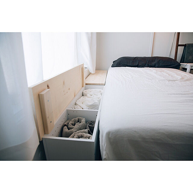 plus9のニトリ-カラーボックスカラボ スリム３段(WH) の家具・インテリア写真