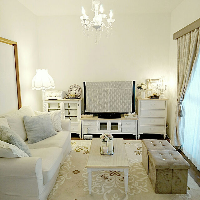 Rumikoの萩原-萩原 キャビネット ブロカントシリーズ キャビネット ( ホワイト ) MCC-7324WHの家具・インテリア写真