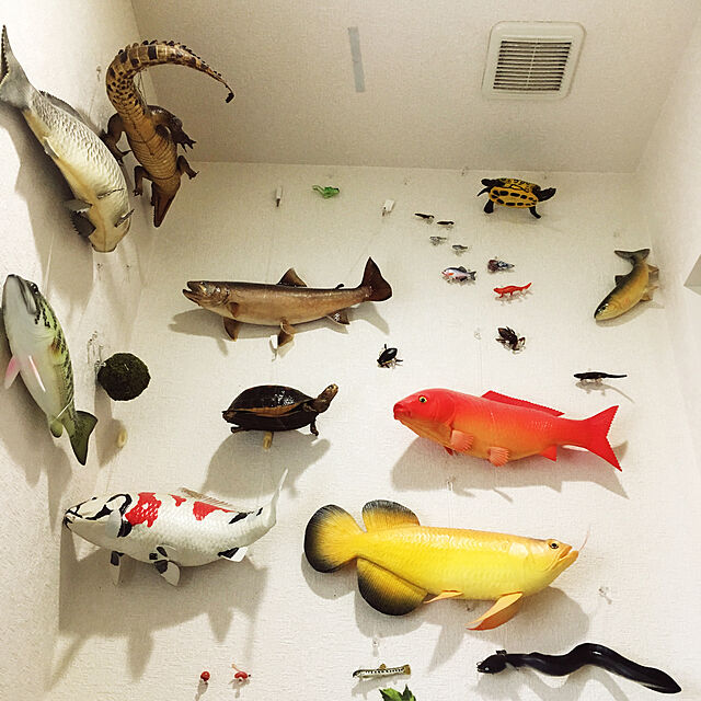 takakuzenの【ノーブランド 品】-人工　現実的　淡水　鯉　　模型　玩具　食品　グレー　の家具・インテリア写真