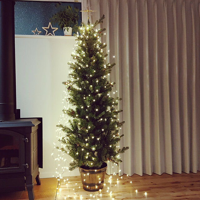 yueimamaの-まもなく終了★P15倍 クリスマスツリー オーナメント 飾り LED ライト milkyway グリーン コード 北欧 おしゃれ イルミネーション 240cm 460球ライトの家具・インテリア写真