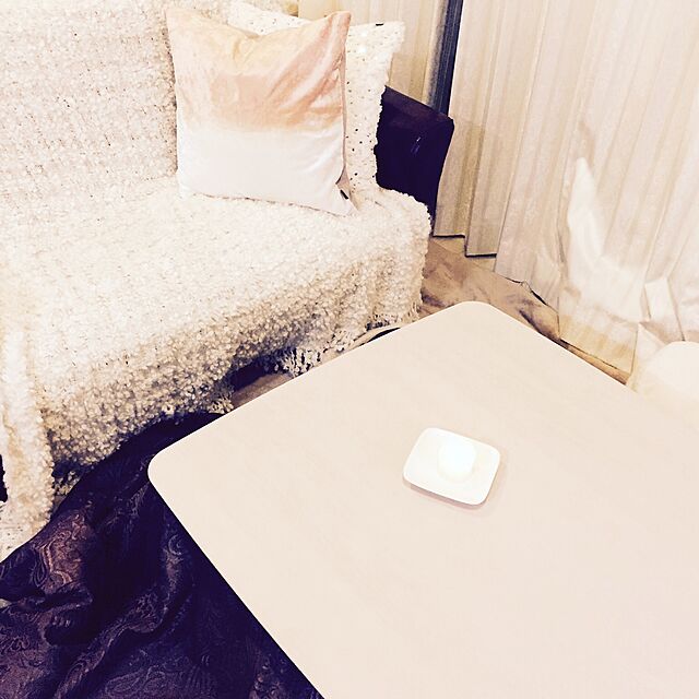 makikoの-大人フレンチが大人気♪ こたつ 105×75 【送料無料】 テーブル 105 おしゃれ 姫系こたつ 長方形 105 フレンチカントリー ホワイト かわいい ホワイトウォッシュ 白の家具・インテリア写真