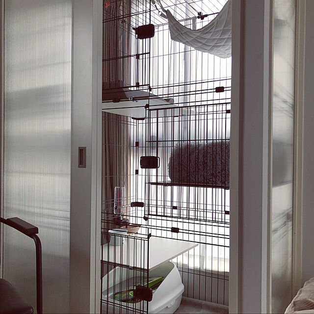 chinocoのアイリスオーヤマ-猫 ケージ コンビネーションサークル にゃんこ向け 3段ｾｯﾄ アイリスオーヤマの家具・インテリア写真
