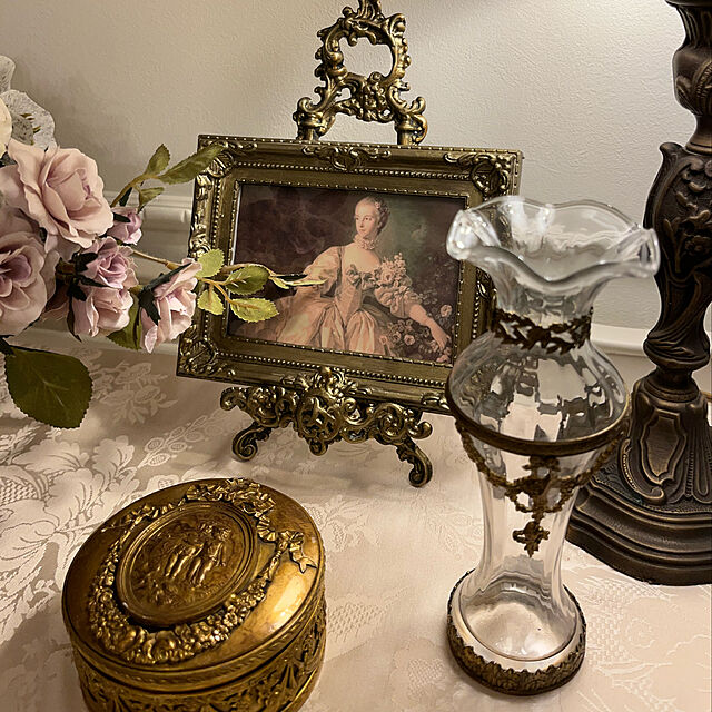 odette_24のキャナルシップ-(イーゼル ルネッサンスS アンテーク 古色 濃い茶色)(JSI030-AN) 写真たて デッシュスタンド 額たて イタリア製真鍮雑貨 イーゼル 写真立ての家具・インテリア写真
