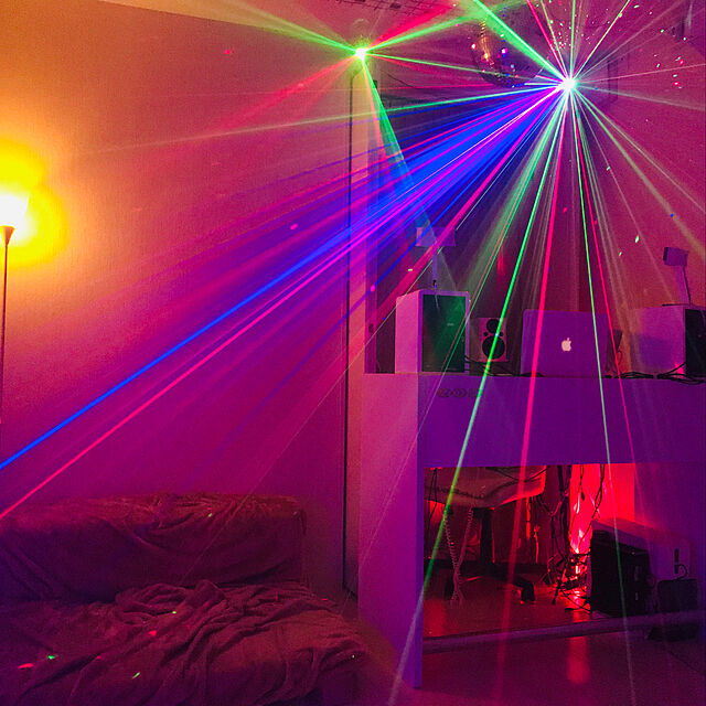 seika73の-送料無料 18W 6色 クラブ照明LED 音に反応 エフェクトミラーボール EDM サウンド フラッシュ 照明 ライト デコレーションライト パーティー イベント DJ VJ 電飾の家具・インテリア写真