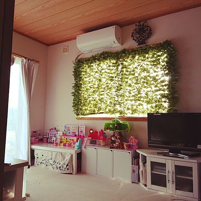 michikoのニトリ-カフェカーテン(ガーデン2 150X45) の家具・インテリア写真