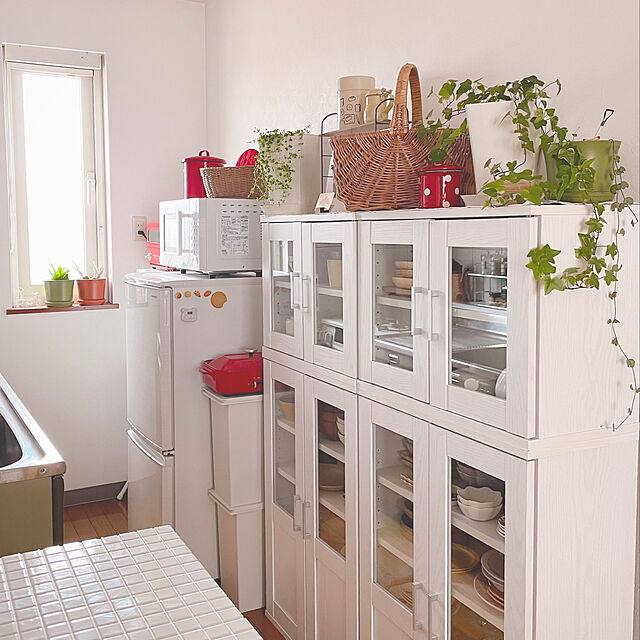 gloutonのニトリ-食器棚スリム(クローネ4560S WH) の家具・インテリア写真