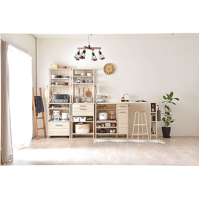 SMB_selectionの佐藤産業-LAFIKA（ラフィカ）レンジボード（ロータイプ・85.4cm幅）の家具・インテリア写真