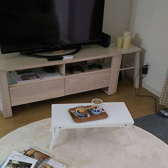 fumiの-折りたたんで持ち運べるミニテーブル<ブルーグレーのみ>の家具・インテリア写真
