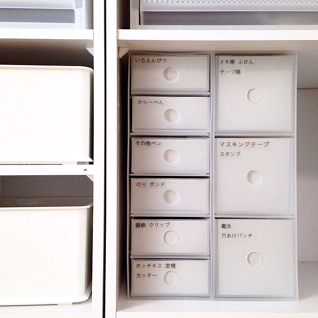 sweetcloudの無印良品-ポリプロピレン小物収納ボックス３段・Ａ４タテの家具・インテリア写真