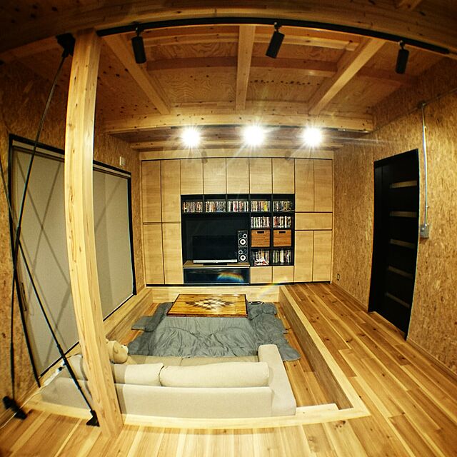 Ayumiの無印良品-無印良品　重なるラタン角型バスケット・大　（Ｖ）約幅３５×奥行３６×高さ２４ｃｍの家具・インテリア写真