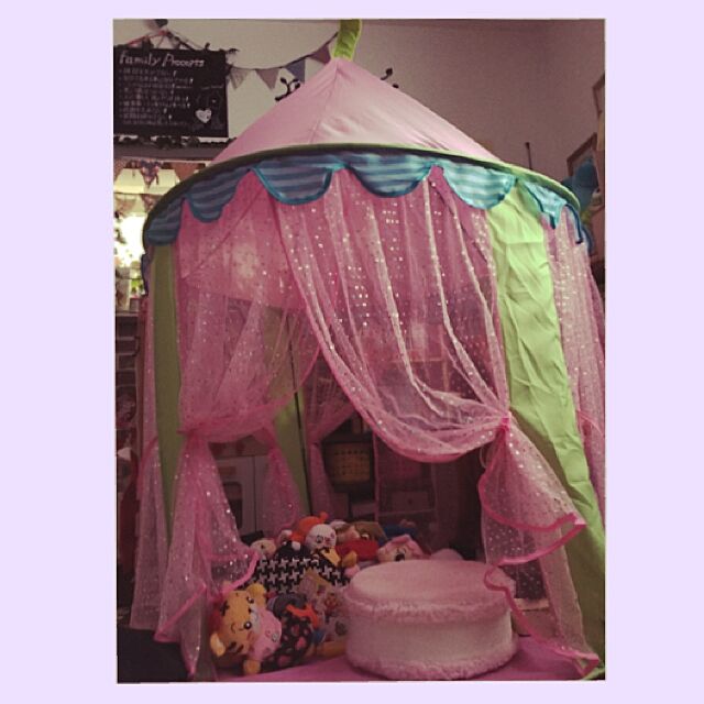 seikoのDream Yo-Dream Yo キッズプレイテント Kid Indoor Princess Castle Play Tent 子供 用 室内 (3点セット, ピンク)の家具・インテリア写真