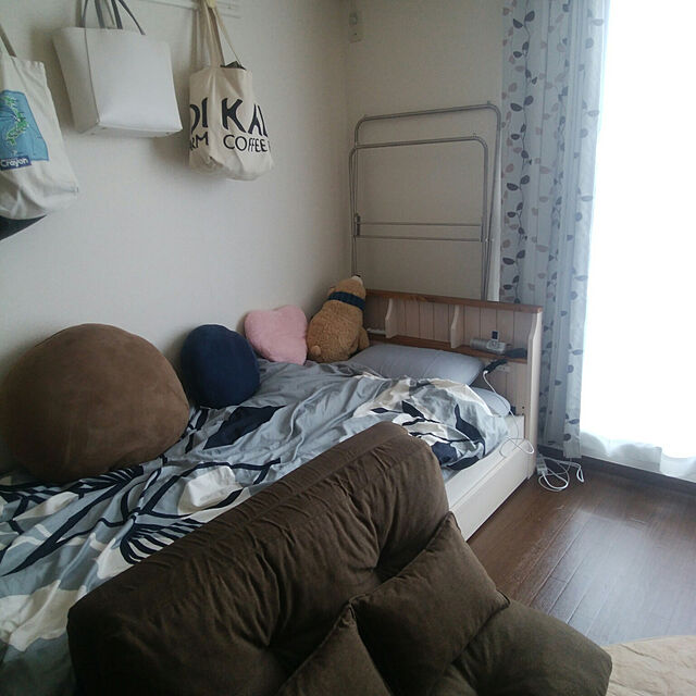 naokoのニトリ-4つ折スノコベッドフレーム(引出し無し) の家具・インテリア写真