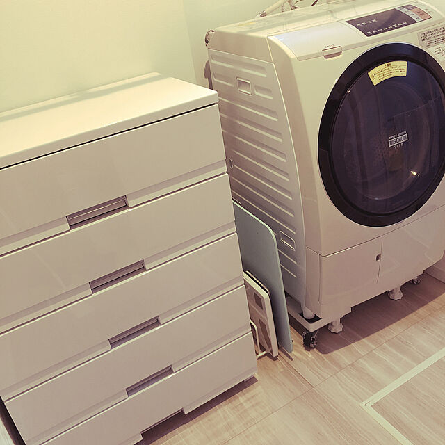 824dのLifinsky-洗濯機 台 Lifinsky 冷蔵庫置き台 キャスター付 かさ上げ 移動式 昇降可能 幅/奥行46.5~68cm 減音効果 防振パッド付きの家具・インテリア写真