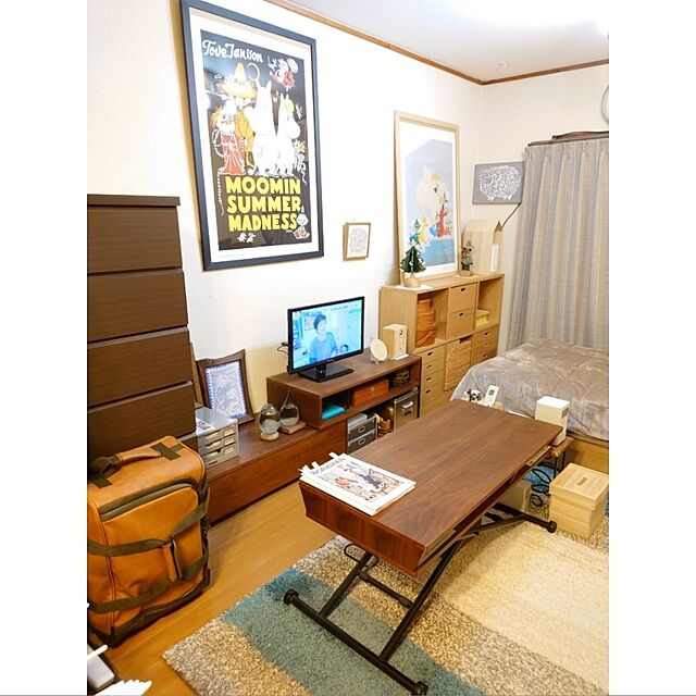 SARON_TSUBAKIのナルミ-narumikk テーブル ウォールナットリフティングテーブル&シェルフ 27-823の家具・インテリア写真