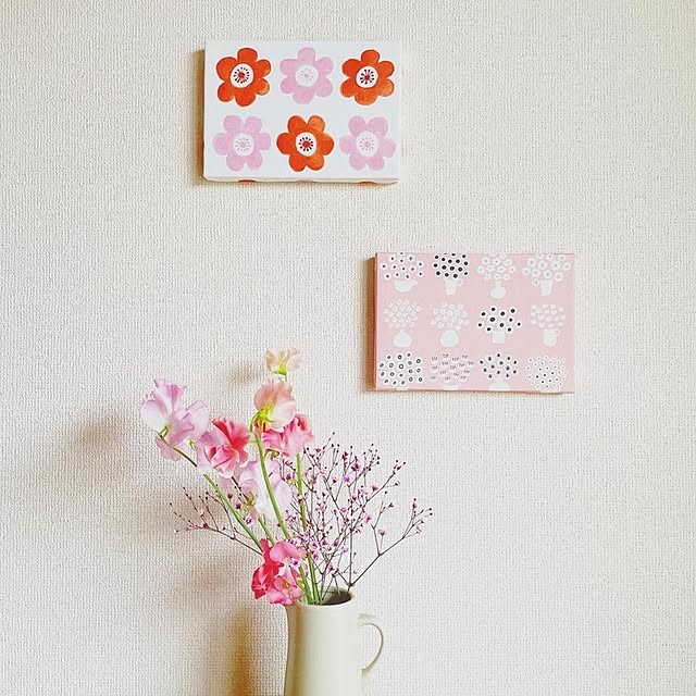 chieheavenの-anemone ファブリックパネル（ピンク＆オレンジ）の家具・インテリア写真