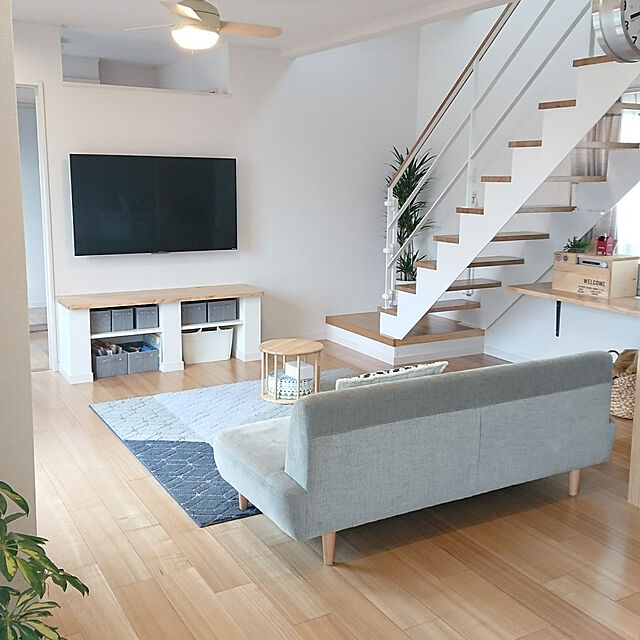 mariのニトリ-キッズスツール(グラフィ GY) の家具・インテリア写真