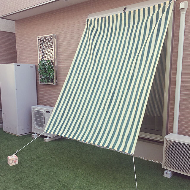 takashiiiii39の-（サニー クラウド）Sunny Cloud屋外 UVカット シェードオーニング （180×180cm） グリーン･イエローの家具・インテリア写真