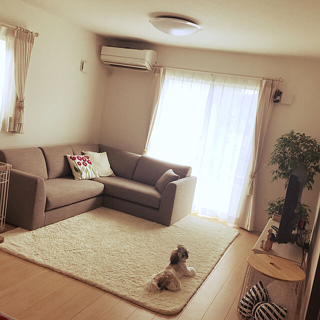 meme________chanのニトリ-コーナーソファ(NポケットA3 DR-DMO-R) の家具・インテリア写真