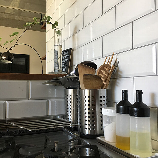 kan2のイケア-ORDNING キッチン用品ラック　大　ステンレススチール　キッチンアイテム　IKEA　イケア　雑貨の家具・インテリア写真