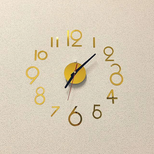 YokoのRyoou-手作り DIY 時計 ウォールクロック 掛け時計 壁時計 壁掛け おしゃれ インテリア (DIY時計-02, ゴールデン)の家具・インテリア写真