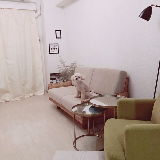 moccoの-【犬 ベッド】フリーステッチ　おしゃれ　マット　洗える　シンプル　日本製　リネン　夏コットン リネン スクエア ベッド M サイズ　犬用の家具・インテリア写真