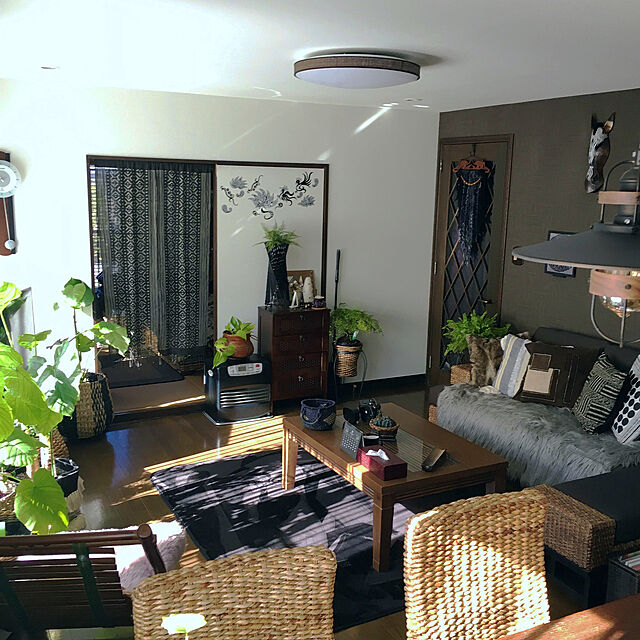 cocotaiの-【チャイハネ】アフリカンボゴラン柄のれん グレーの家具・インテリア写真