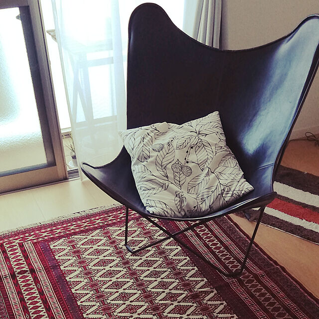 hassakuの-BKFチェア / ブラックレザー / cuero クエロ [ BKF Chair バタフライチェア リクライニングチェア 一人用 北欧 おしゃれ ]の家具・インテリア写真