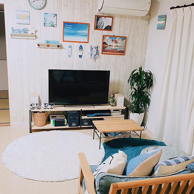 chanNAaaのニトリ-クッションカバー(HBビーチストライプ) の家具・インテリア写真