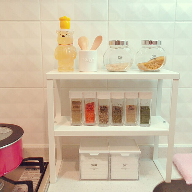 minaの-調味料ラベル 調味料シールラベルステッカー 耐水 透明 キッチン調味料シール 食料品 ハーブ スパイスラベル オイルボトルラベルの家具・インテリア写真