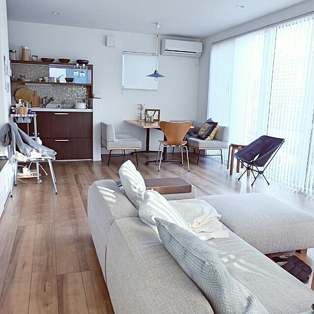 ricefishのイケア-IKEA/イケア　GURLI　ひざ掛け・ブランケット　グレー/ブラック　120x180cmの家具・インテリア写真