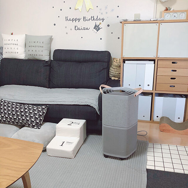 Emiのニトリ-ホワホワクッション(GY) の家具・インテリア写真