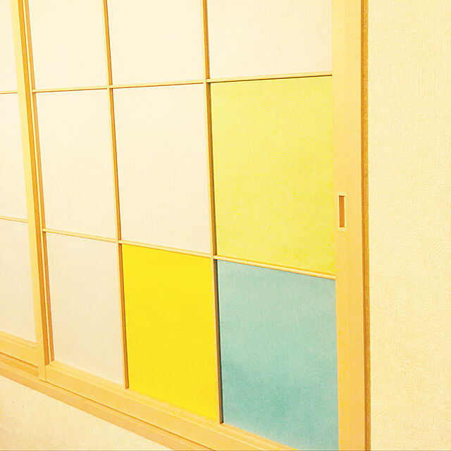 natsu46のカセン和紙工業-【35％OFF】在庫限り カラー障子紙　プラカ障子 深緑色 組み合わせてオリジナルのデザインに 95cm×61cm／1枚入 ポイントアップの家具・インテリア写真