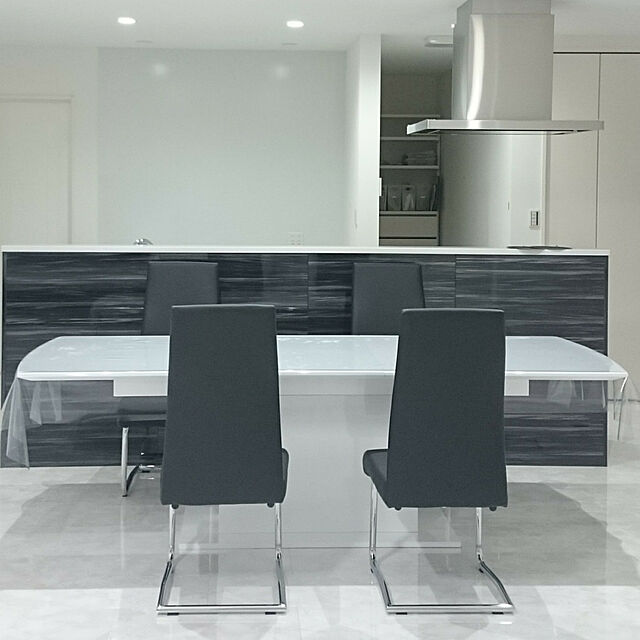 sa-monの-IDC OTSUKA/大塚家具 ダイニングテーブル（伸長式） DM-GF016 WH （ホワイト）【返品不可商品】の家具・インテリア写真