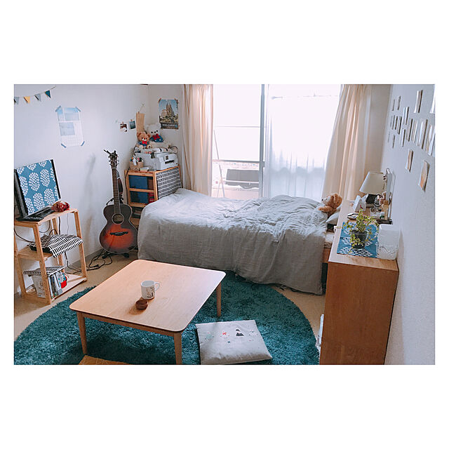 daihukumoti000の無印良品-無印良品 パイン材テーブル・折りたたみ式 幅80×奥行50×高さ70cm 18499441の家具・インテリア写真