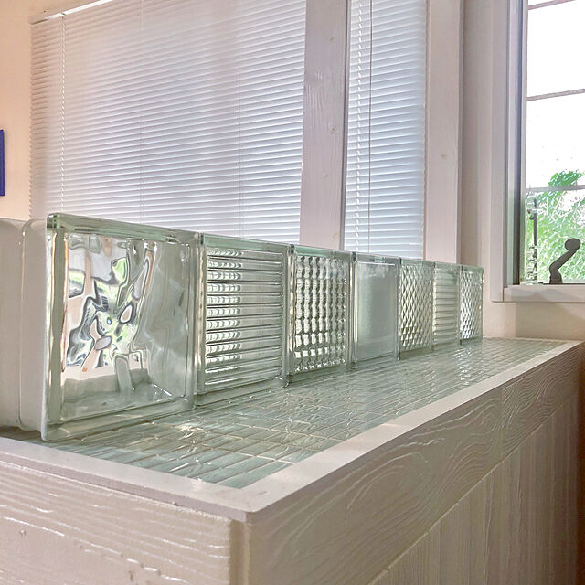 suzyの-ガラスブロック (厚み95mmクリア色宝石ライン)gb0295の家具・インテリア写真