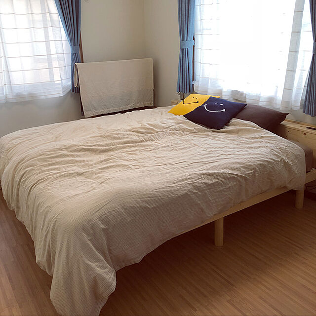 Junkoのニトリ-掛け布団カバー セミダブル(NコットンリネンW BE SD) の家具・インテリア写真
