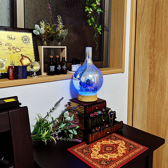 Yuu_178の-アロマディフューザー  加湿器 アロマ 卓上 超音波 おしゃれ LED ガラス テレワーク 誕生日 プレゼント シャイニングディフューザーの家具・インテリア写真