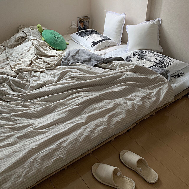 yumiの無印良品-へちまスリッパ・前あき・Ｓ／生成 生成の家具・インテリア写真